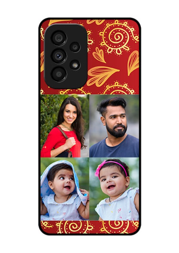 Galaxy A53 5G Photo Printing on Glass Case - 4 Image Traditional Design