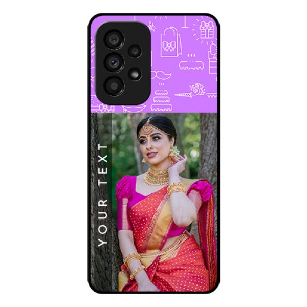 Galaxy A53 5G Custom Glass Mobile Case - Birthday Icons Design