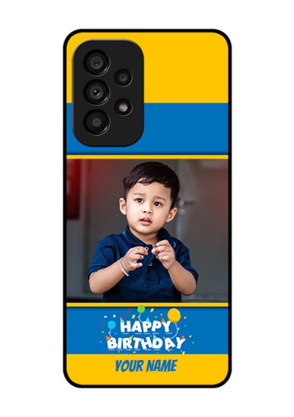 Galaxy A53 5G Custom Glass Mobile Case - Birthday Wishes Design