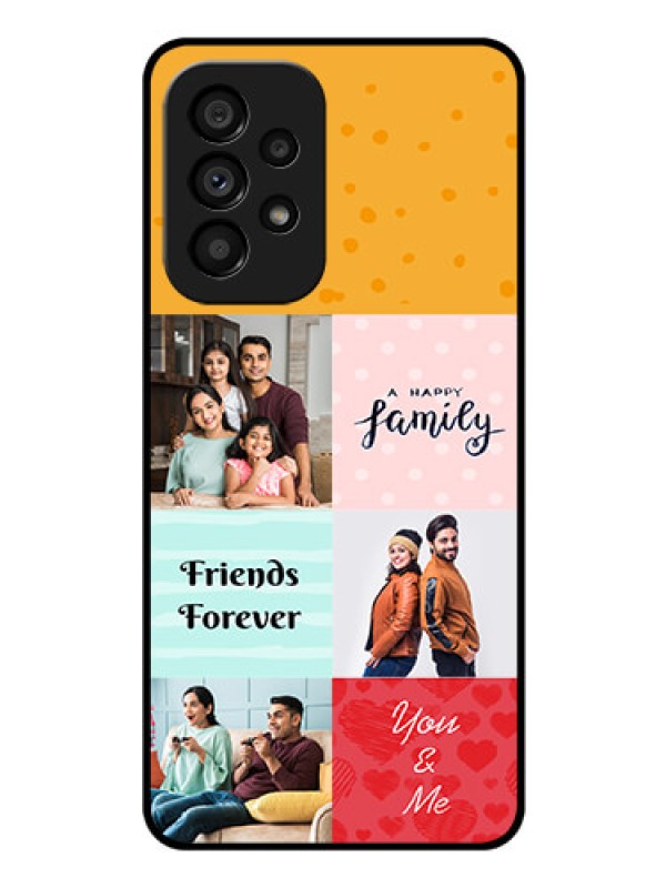 Custom Galaxy A53 5G Personalized Glass Phone Case - Images with Quotes Design