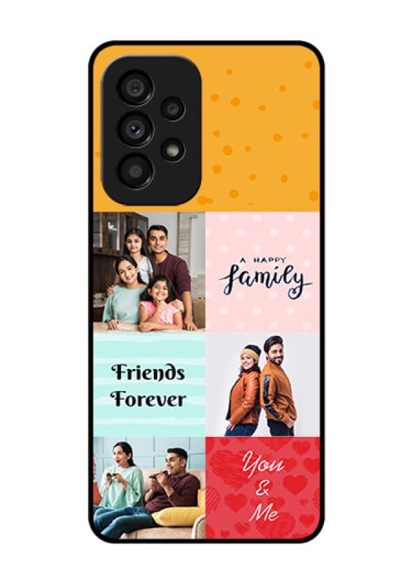 Galaxy A53 5G Personalized Glass Phone Case - Images with Quotes Design