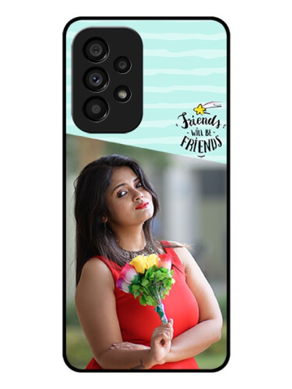Custom Galaxy A53 5G Custom Glass Phone Case - Friends Picture Icon Design