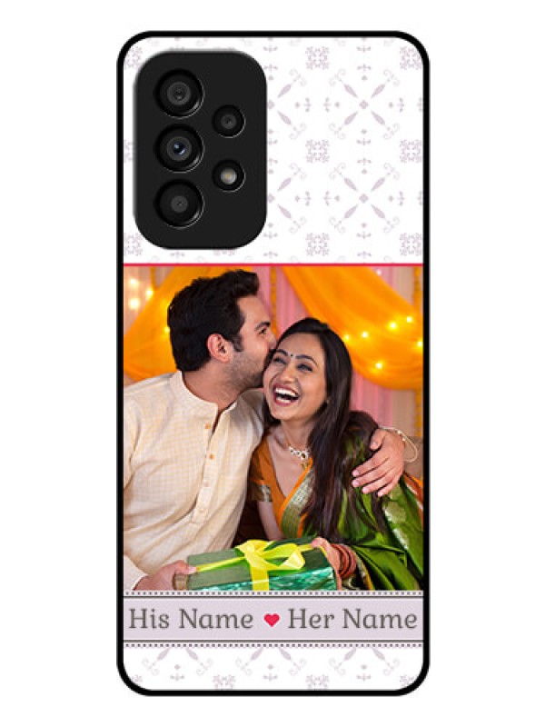 Custom Galaxy A53 5G Custom Glass Mobile Case - with Photo and Ethnic Design