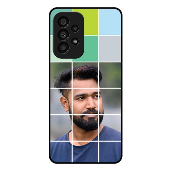 Galaxy A53 5G Photo Printing on Glass Case - with white box pattern