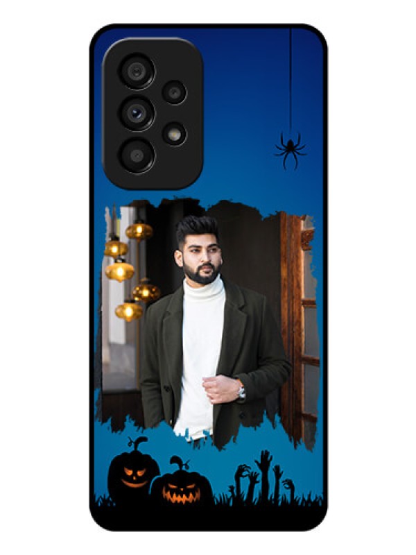 Custom Galaxy A53 5G Photo Printing on Glass Case - with pro Halloween design