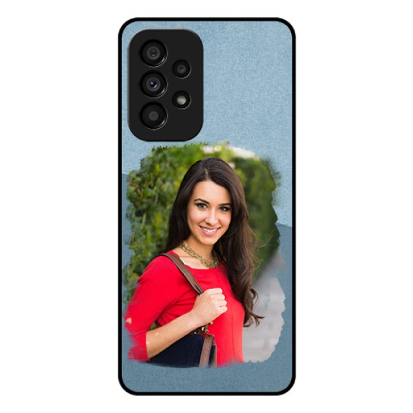 Galaxy A53 5G Custom Glass Mobile Case - Grunge Line Art Design