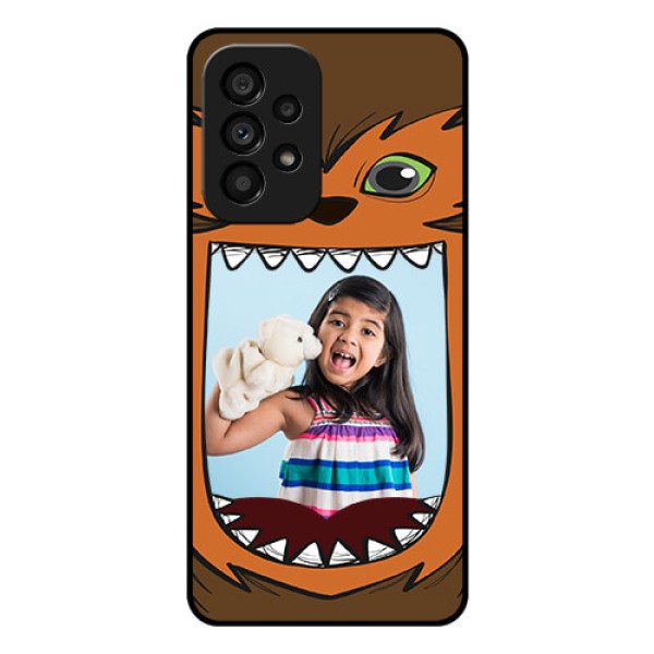 Galaxy A53 5G Photo Printing on Glass Case - Owl Monster Back Case Design Galaxy A53 5G Photo Printing on Glass Case - Owl Monster Back Case Design