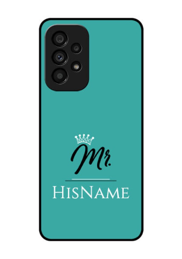 Galaxy A53 5G Custom Glass Phone Case Mr with Name