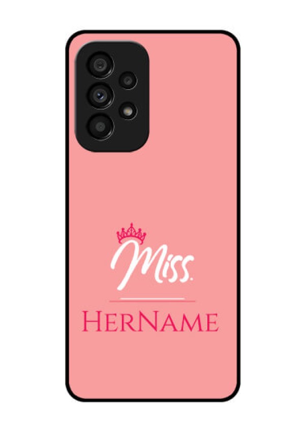 Galaxy A53 5G Custom Glass Phone Case Mrs with Name