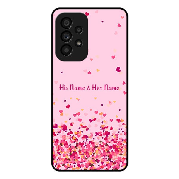 Galaxy A53 5G Photo Printing on Glass Case - Floating Hearts Design