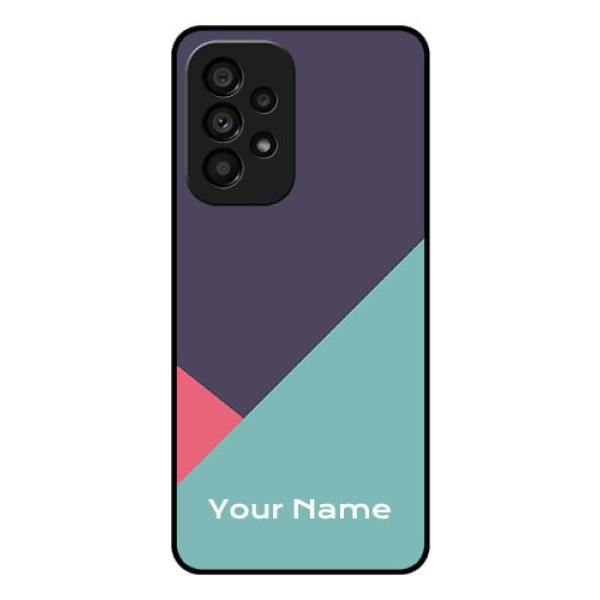 Galaxy A53 5G Custom Glass Mobile Case - Tri Color abstract Design