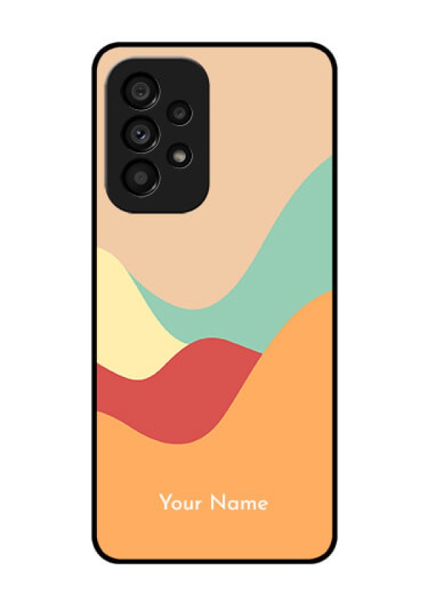 Galaxy A53 5G Personalized Glass Phone Case - Ocean Waves Multi-colour Design