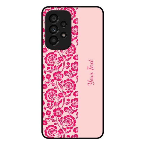 Galaxy A53 5G Custom Glass Phone Case - Attractive Floral Pattern Design Galaxy A53 5G Custom Glass Phone Case - Attractive Floral Pattern Design