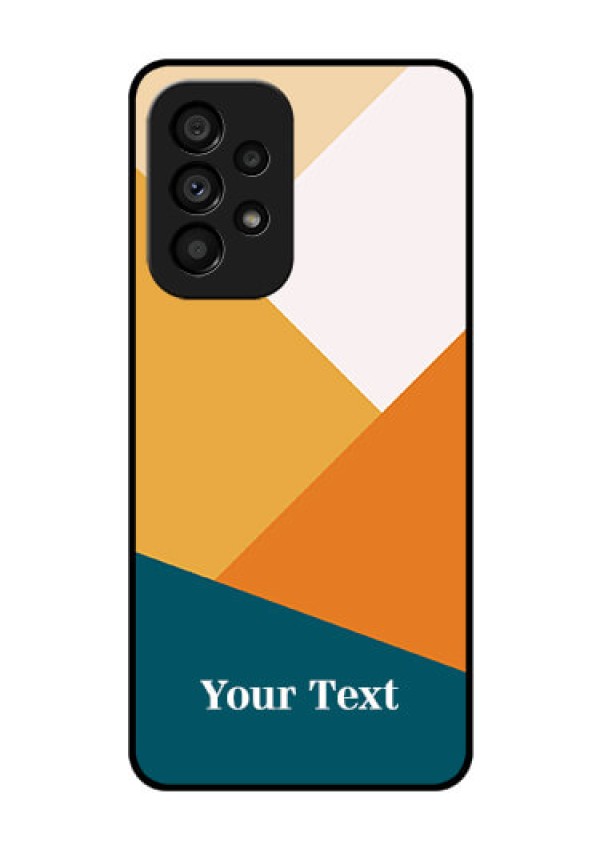 Galaxy A53 5G Personalized Glass Phone Case - Stacked Multi-colour Design