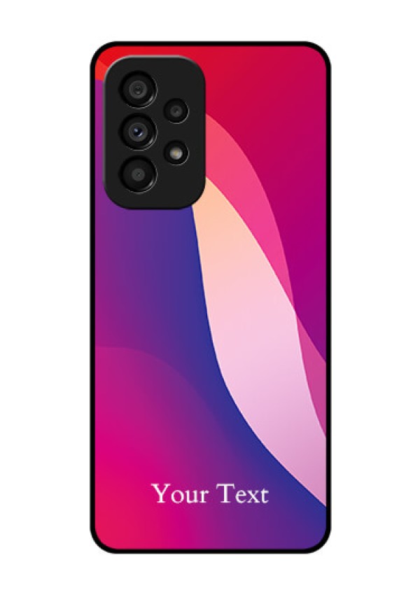 Galaxy A53 5G Personalized Glass Phone Case - Digital abstract Overlap Design