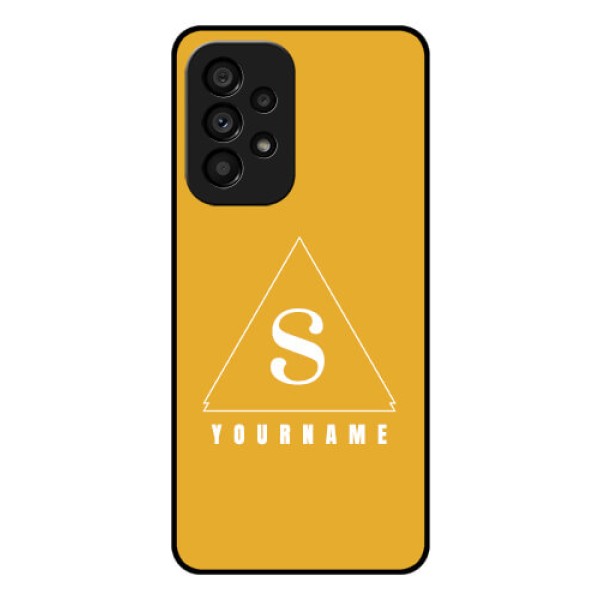 Galaxy A53 5G Personalized Glass Phone Case - simple triangle Design