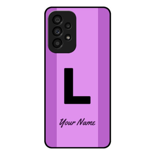 Galaxy A53 5G Custom Glass Phone Case - Tricolor custom text Design