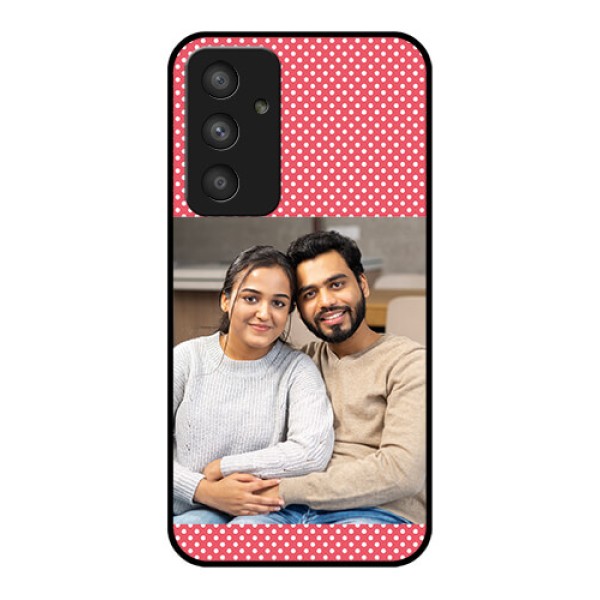 Galaxy A54 5G Custom Glass Phone Case - White Dotted Design