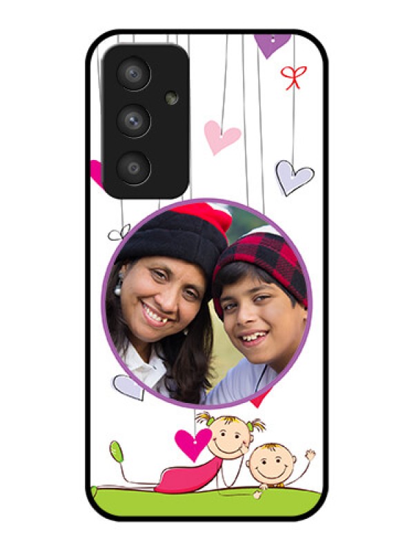 Custom Galaxy A54 5G Photo Printing on Glass Case - Cute Kids Phone Case Design