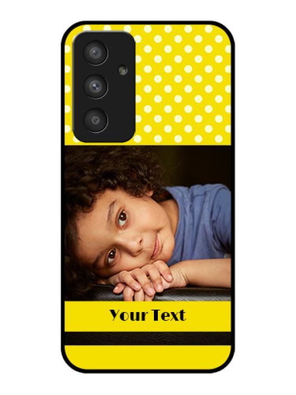 Custom Galaxy A54 5G Custom Glass Phone Case - Bright Yellow Case Design