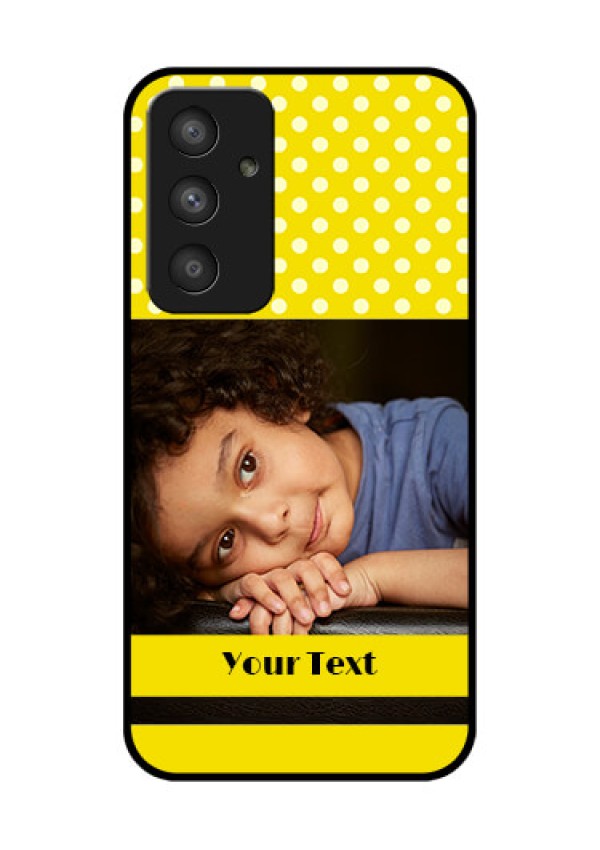 Galaxy A54 5G Custom Glass Phone Case - Bright Yellow Case Design