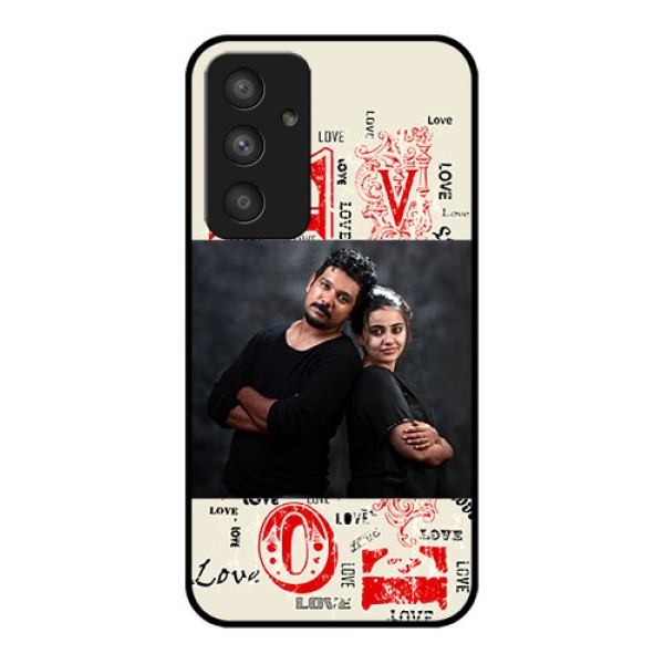 Galaxy A54 5G Photo Printing on Glass Case - Trendy Love Design Case