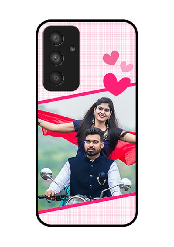 Galaxy A54 5G Custom Glass Phone Case - Love Shape Heart Design