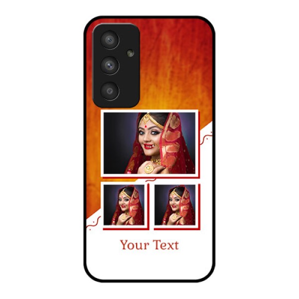 Galaxy A54 5G Custom Glass Phone Case - Wedding Memories Design