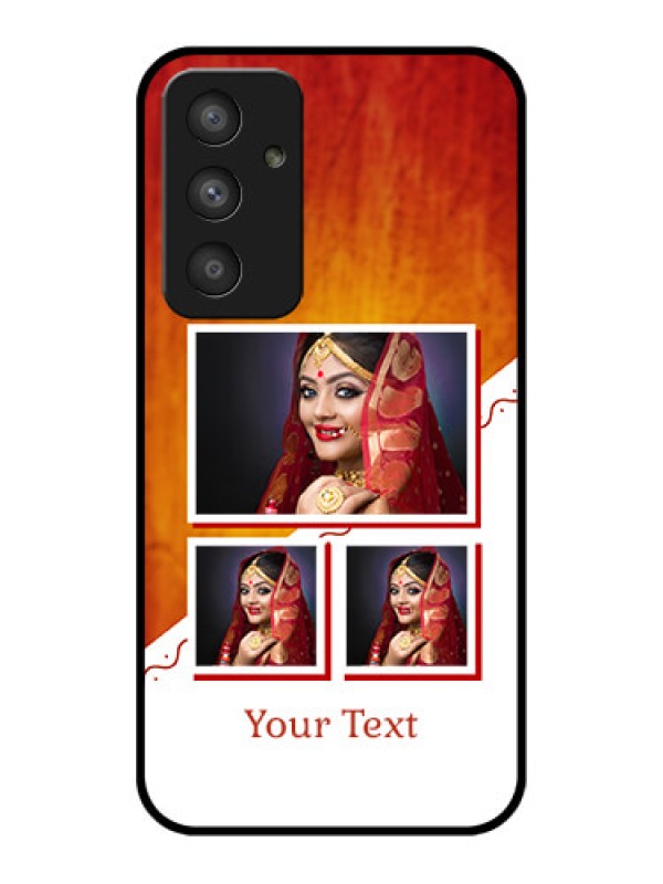 Custom Galaxy A54 5G Custom Glass Phone Case - Wedding Memories Design