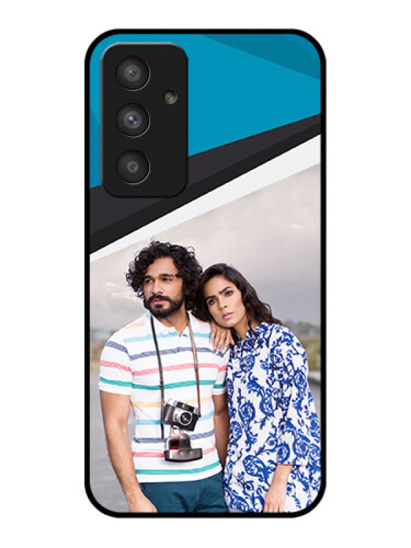 Custom Galaxy A54 5G Photo Printing on Glass Case - Simple Pattern Photo Upload Design