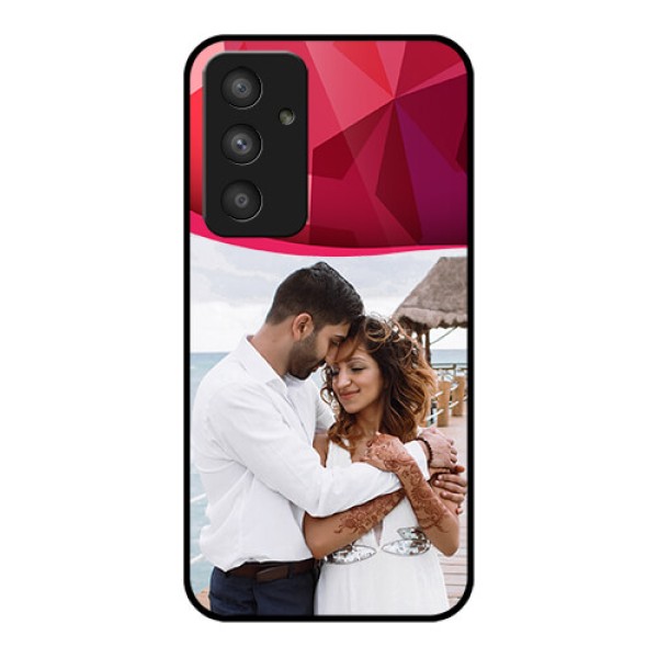 Galaxy A54 5G Custom Glass Mobile Case - Red Abstract Design