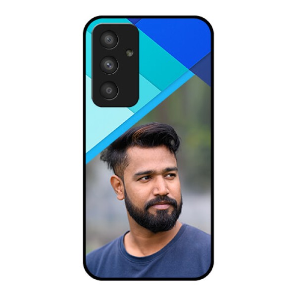 Galaxy A54 5G Custom Glass Phone Case - Blue Pattern Design
