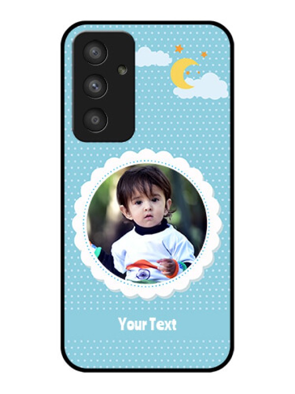 Custom Galaxy A54 5G Personalised Glass Phone Case - Violet Pattern Design