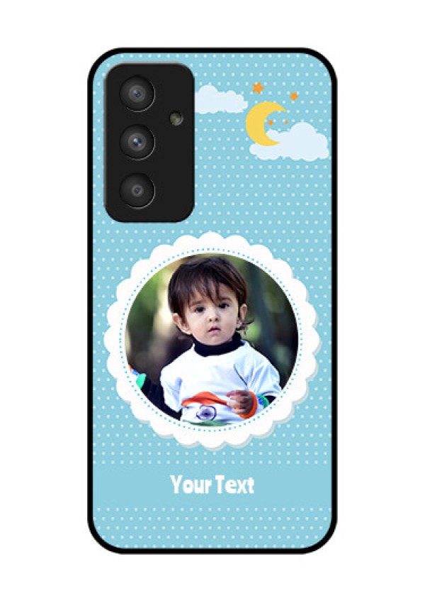 Galaxy A54 5G Personalised Glass Phone Case - Violet Pattern Design