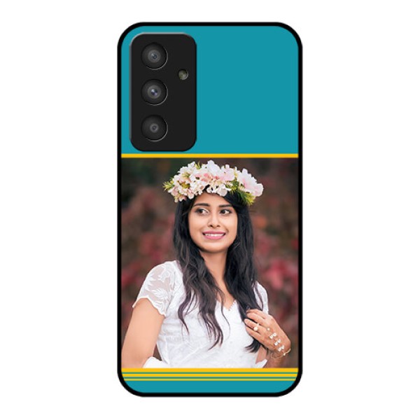 Galaxy A54 5G Custom Glass Phone Case - Yellow & Blue Design