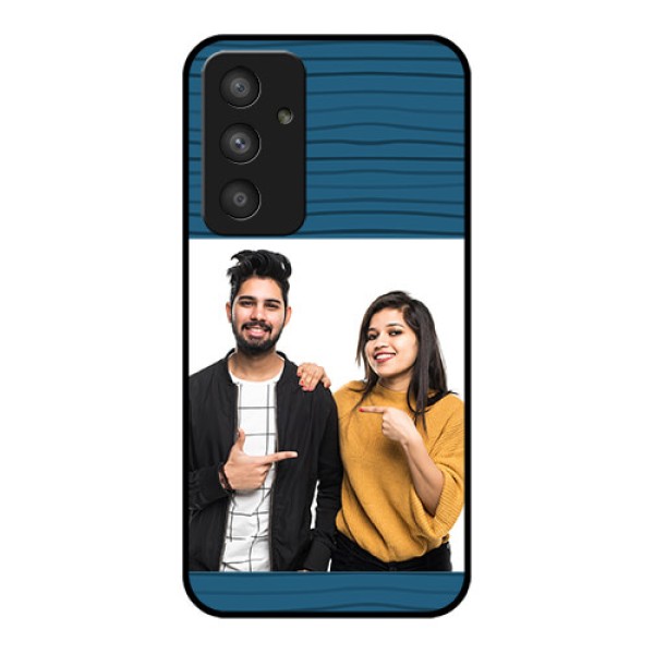 Galaxy A54 5G Custom Glass Phone Case - Blue Pattern Cover Design
