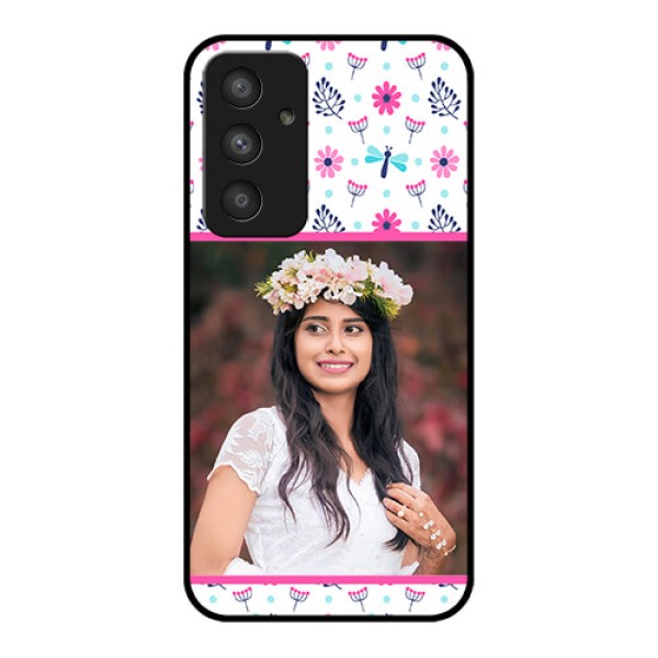 Galaxy A54 5G Photo Printing on Glass Case - Colorful Flower Design