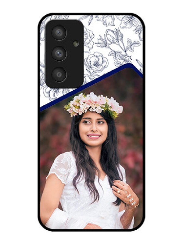 Custom Galaxy A54 5G Personalized Glass Phone Case - Premium Floral Design