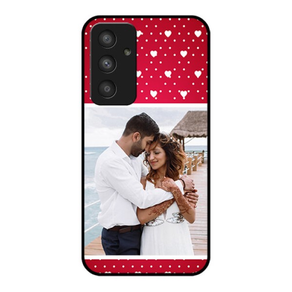 Galaxy A54 5G Photo Printing on Glass Case - Hearts Mobile Case Design