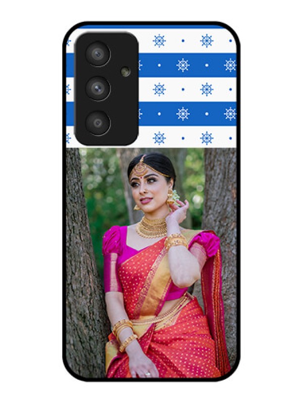 Custom Galaxy A54 5G Photo Printing on Glass Case - Snow Pattern Design
