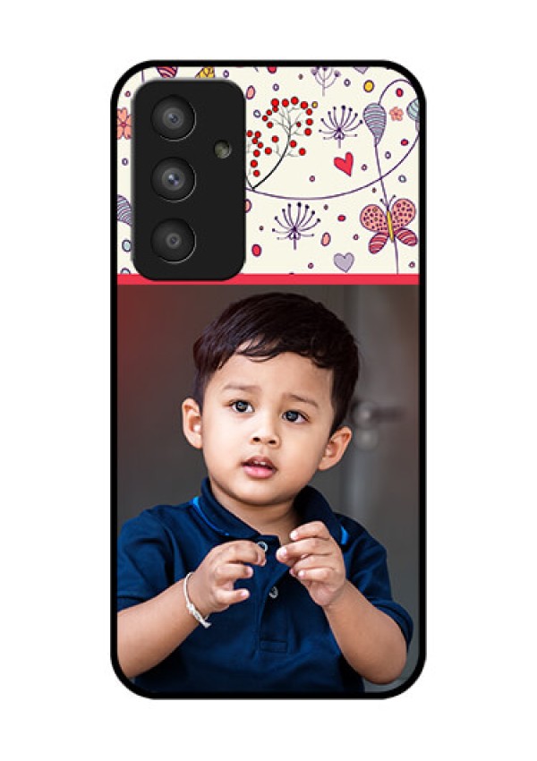 Galaxy A54 5G Custom Glass Mobile Case - Premium Floral Design