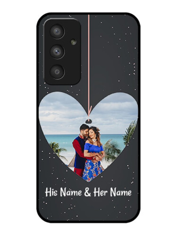 Custom Galaxy A54 5G Custom Glass Phone Case - Hanging Heart Design