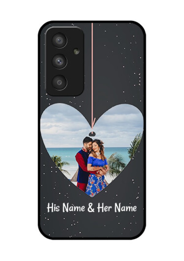 Galaxy A54 5G Custom Glass Phone Case - Hanging Heart Design