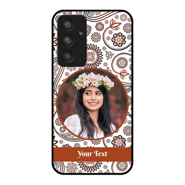 Galaxy A54 5G Custom Glass Mobile Case - Abstract Flower Design