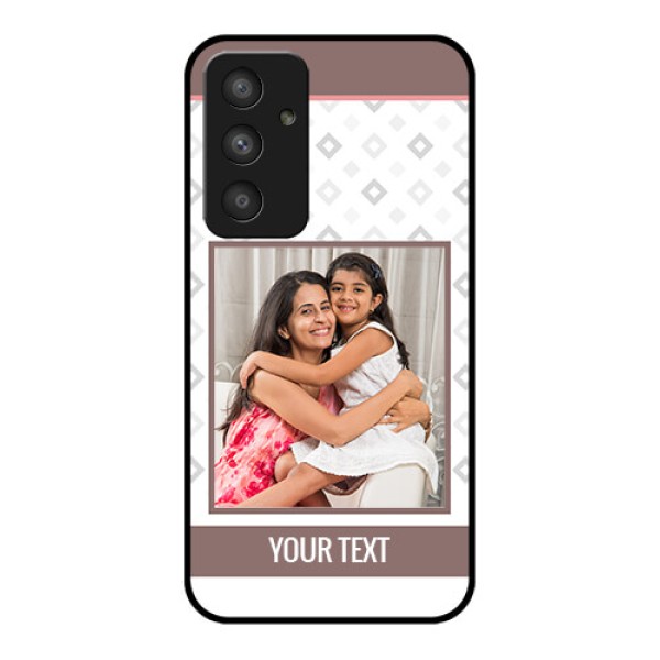 Galaxy A54 5G Photo Printing on Glass Case - Simple Diamond Design