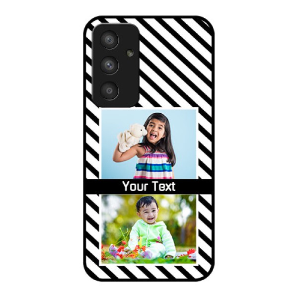Galaxy A54 5G Photo Printing on Glass Case - Black And White Stripes Design Galaxy A54 5G Photo Printing on Glass Case - Black And White Stripes Design