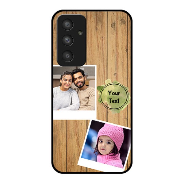 Galaxy A54 5G Custom Glass Phone Case - Wooden Texture Design