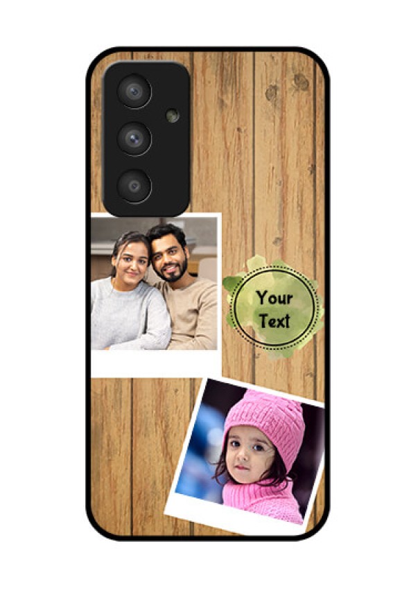 Galaxy A54 5G Custom Glass Phone Case - Wooden Texture Design