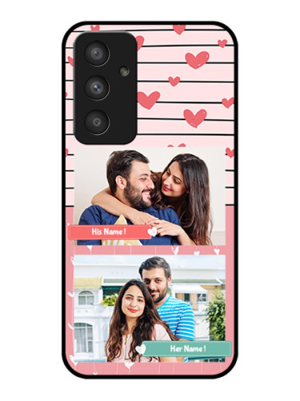 Custom Galaxy A54 5G Custom Glass Mobile Case - Photo with Heart Design