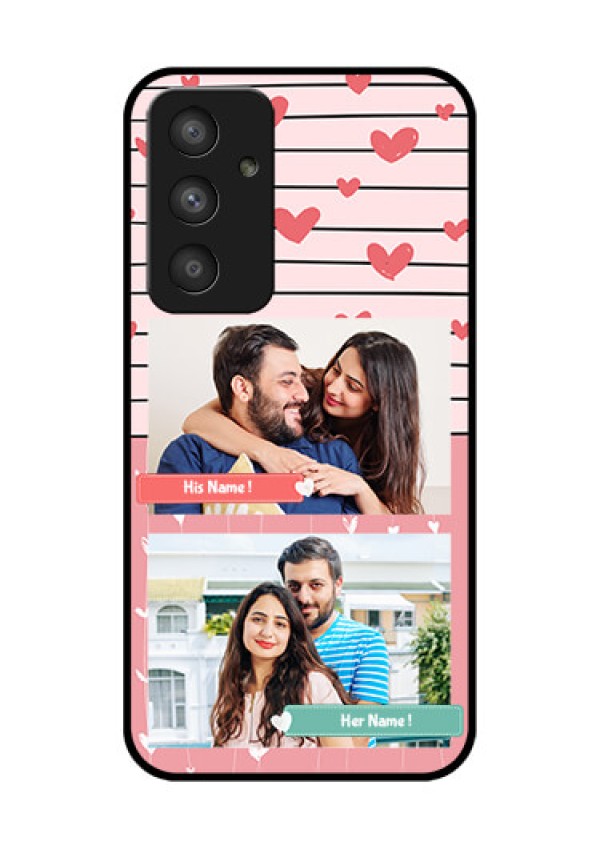 Galaxy A54 5G Custom Glass Mobile Case - Photo with Heart Design
